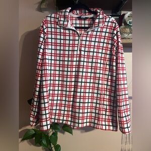 Lands' End Plaid Fleece XL